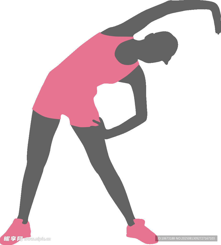 女性伸展身姿做運動