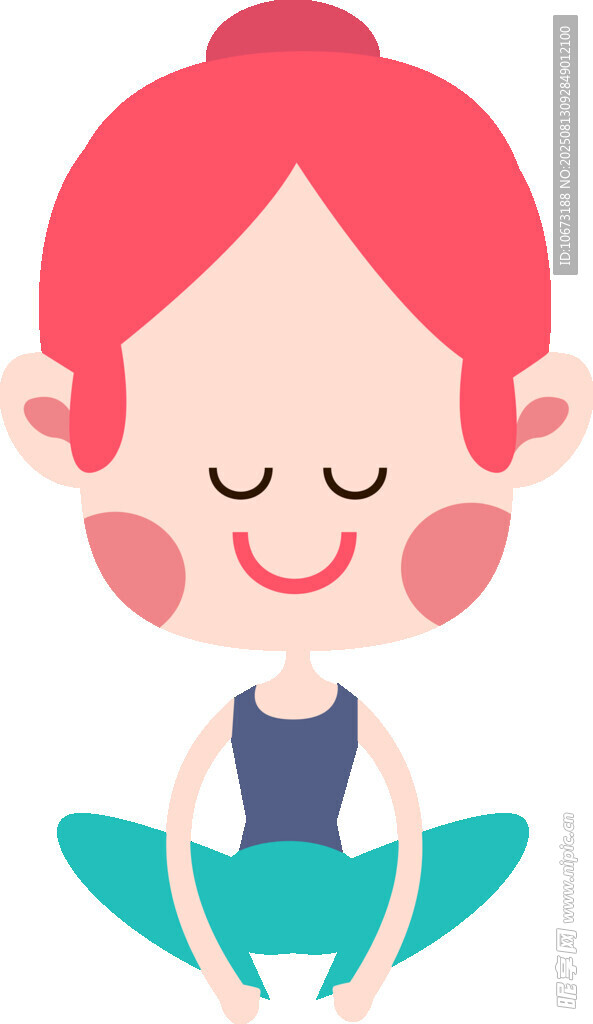 靜坐冥想的可愛女孩