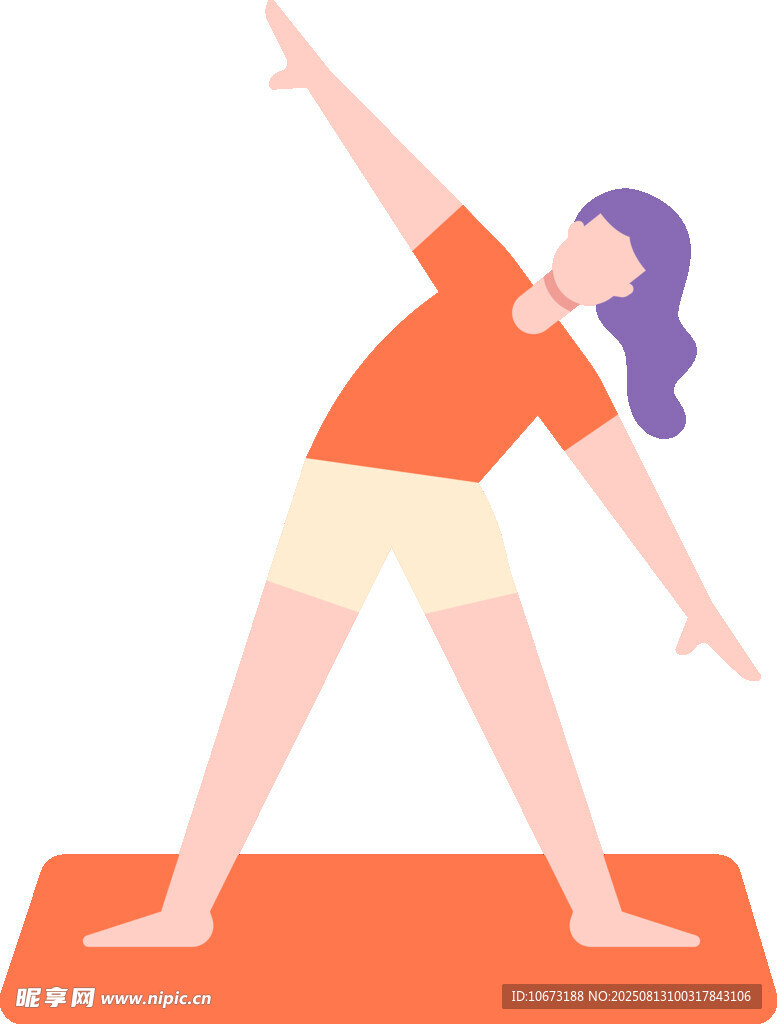 女子做瑜伽伸展身姿