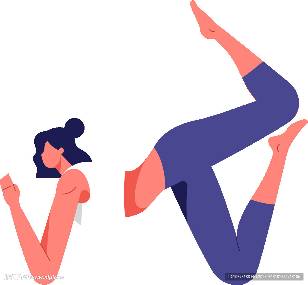 女子愜意伸展放松時(shí)刻