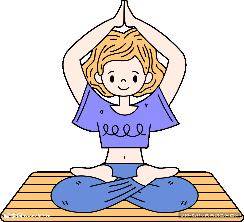 女孩做瑜伽冥想