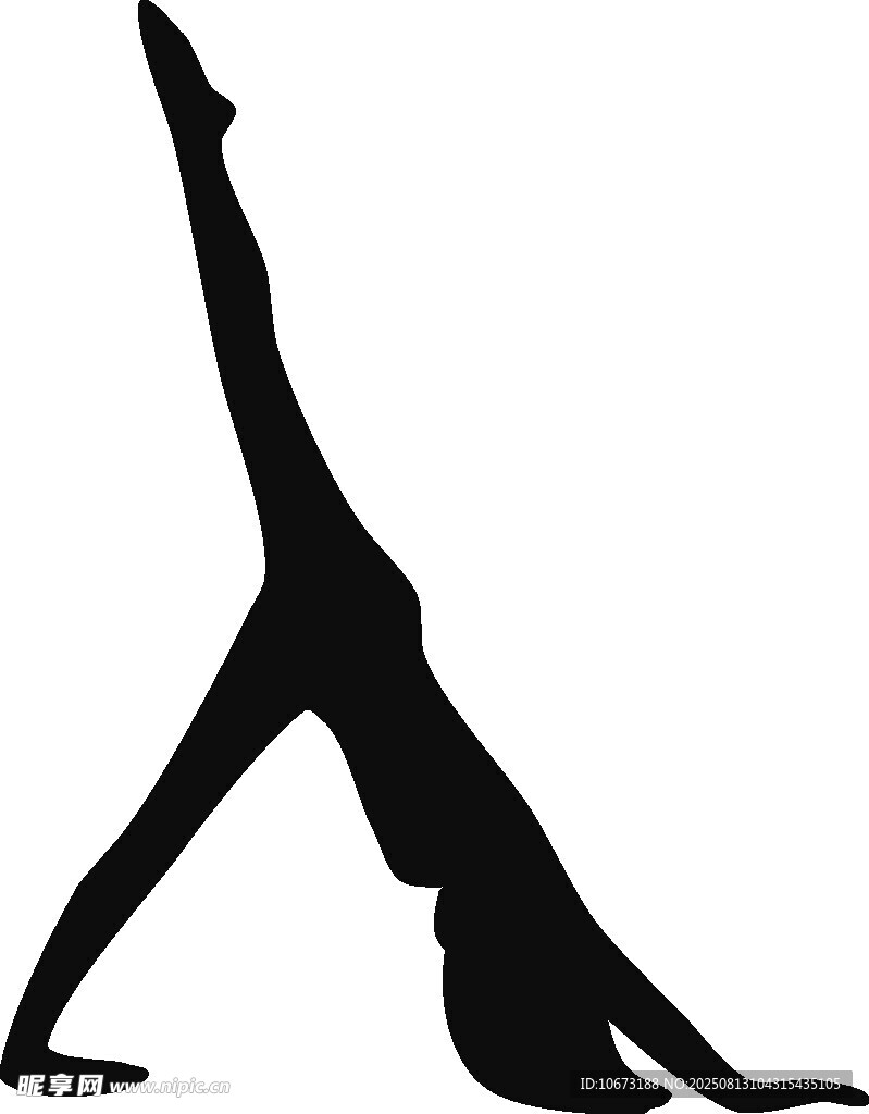 瑜伽姿勢(shì)剪影