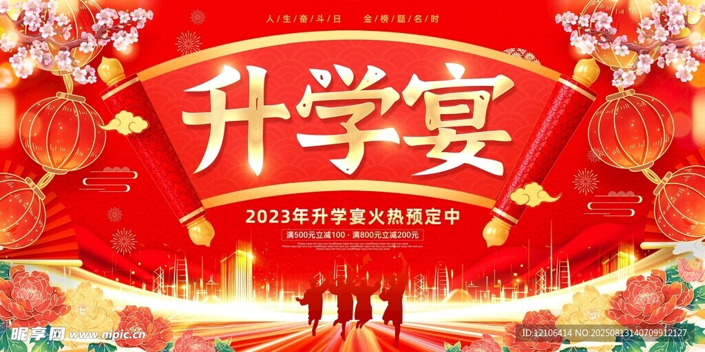 喜慶升學宴背景圖
