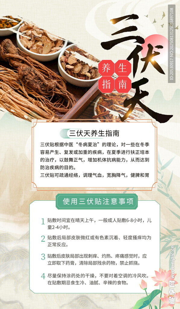 三伏天養(yǎng)生設(shè)計海報