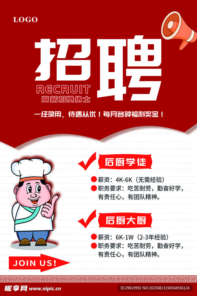 廚師招聘