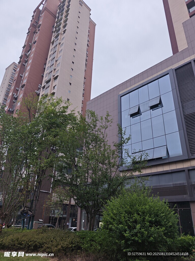 城市高樓與綠植景觀