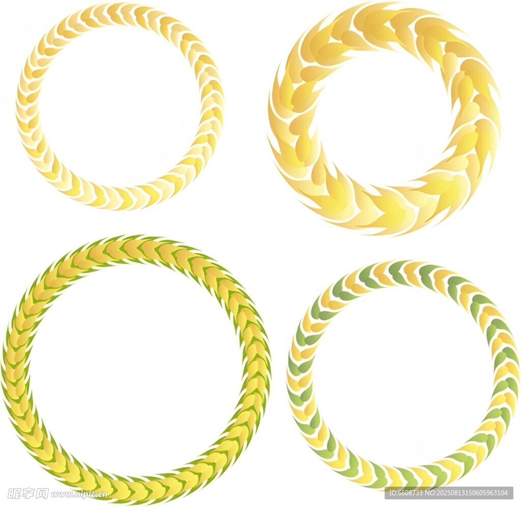 金色環(huán)形裝飾圖案集合