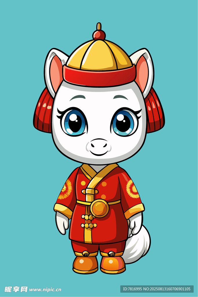 穿唐裝戴帽的可愛小貓