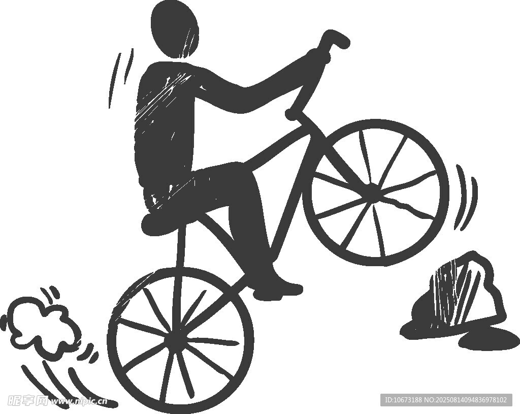 騎車人摔倒瞬間