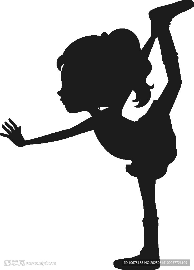 女孩優(yōu)雅舞蹈剪影