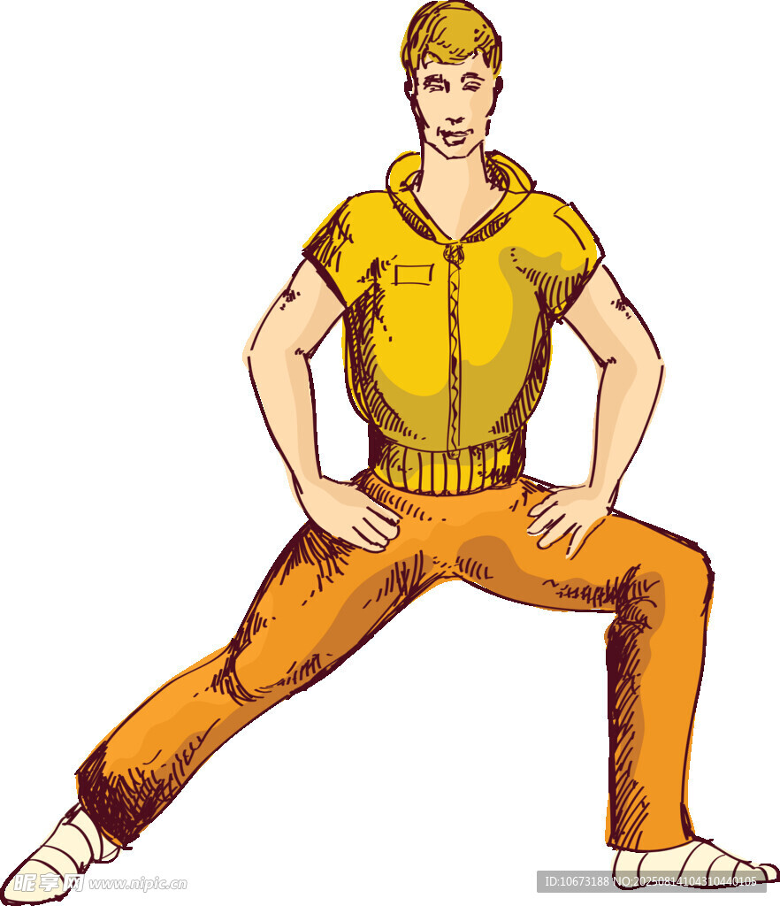 男子做伸展運動