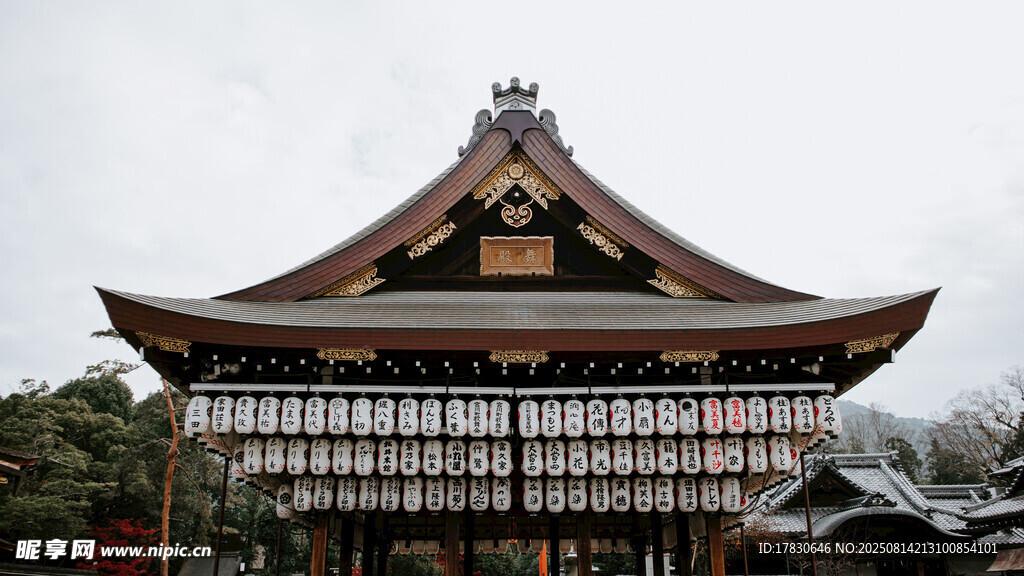 日式傳統(tǒng)建筑廟宇一角