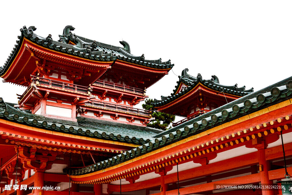 中式古建筑屋頂特寫