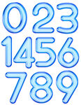 藍(lán)色水晶立體3D數(shù)字