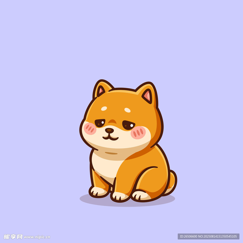 可愛(ài)柴犬卡通形象
