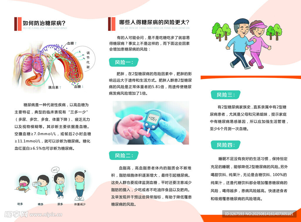 健康生活方式宣傳頁