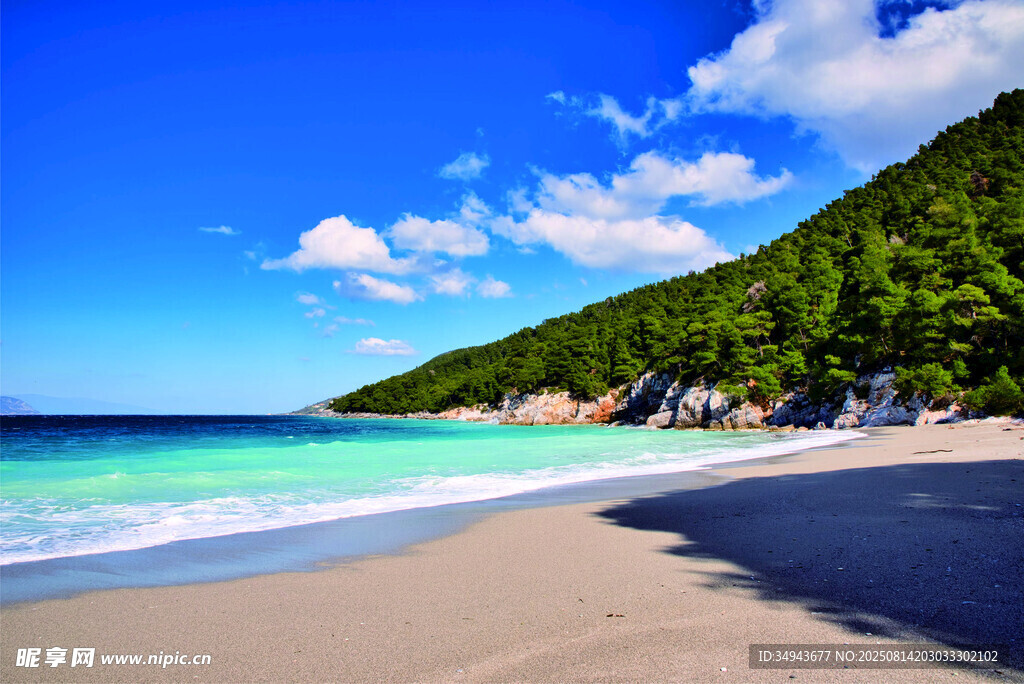 美麗海濱沙灘景色