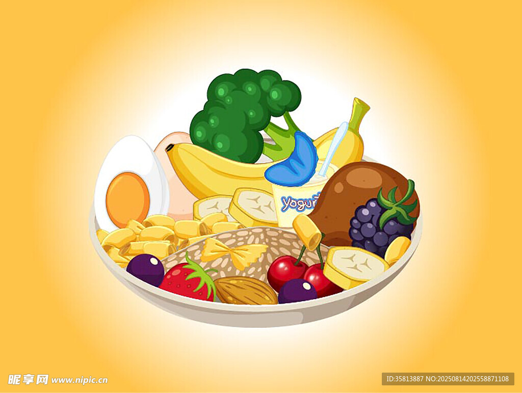 卡通食物插圖
