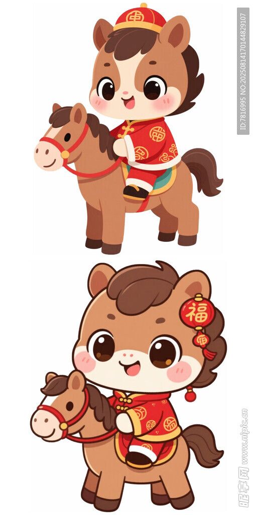 可愛小馬卡通形象