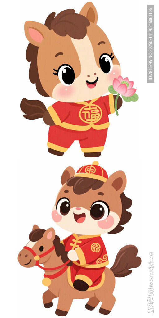 萌態(tài)小馬賀歲形象