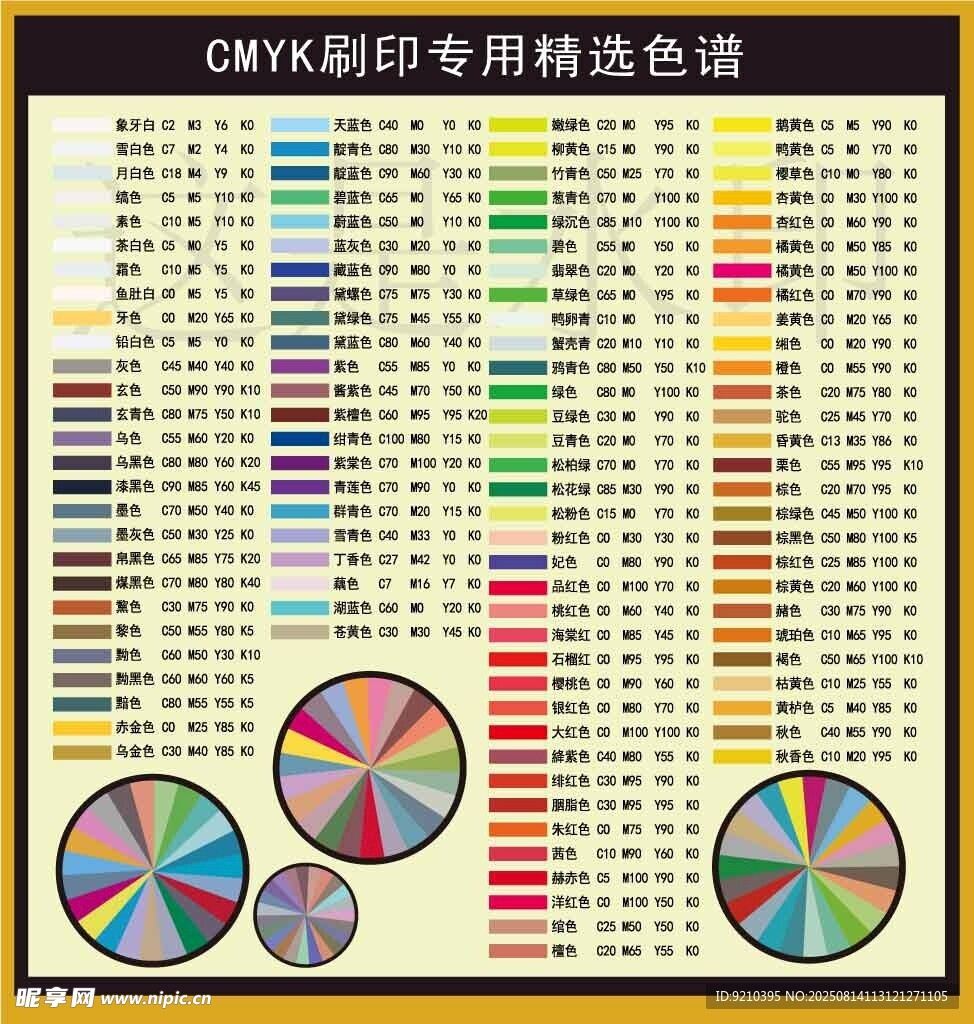 CMYK印刷專用精選色譜