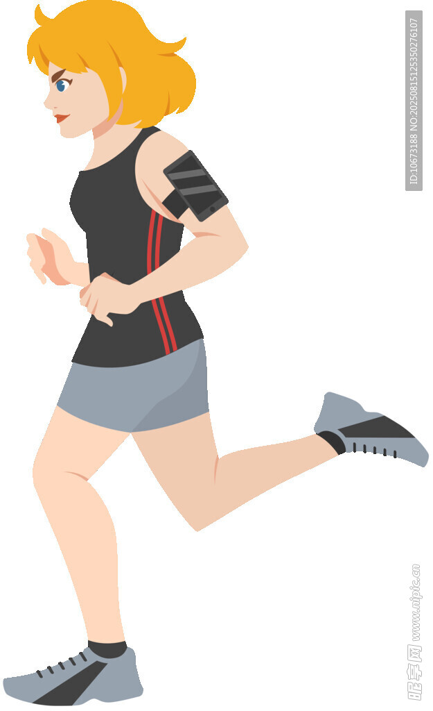 奔跑的活力女性