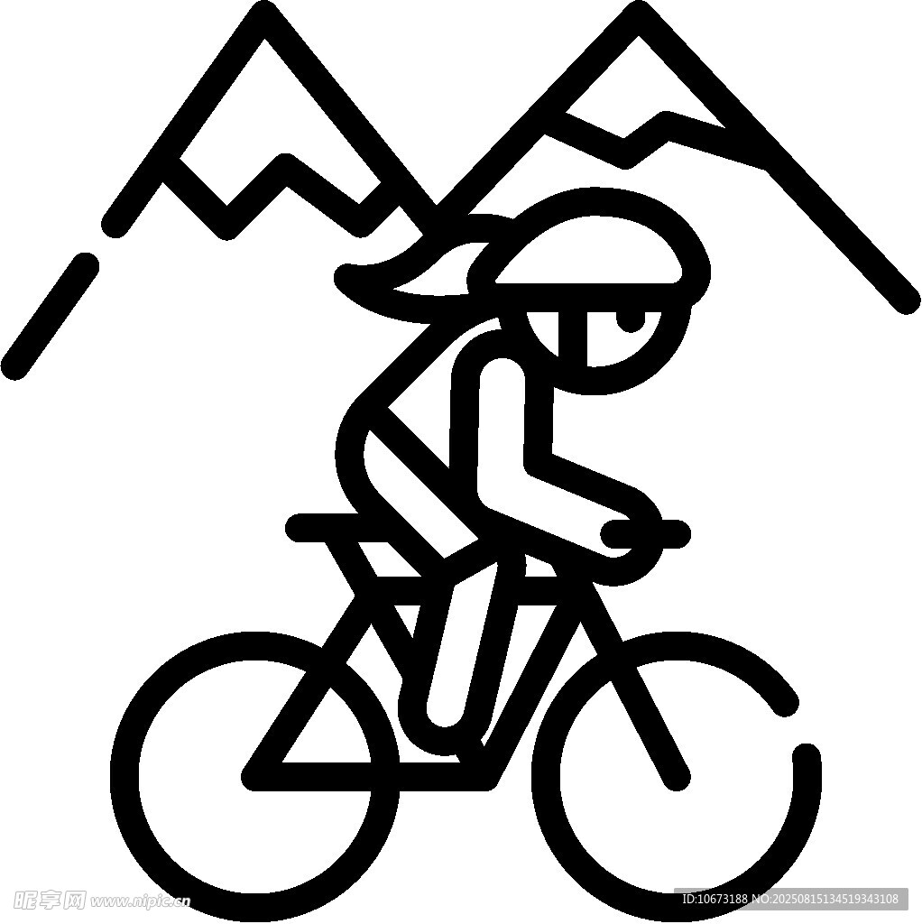 騎行者于山巒間穿梭