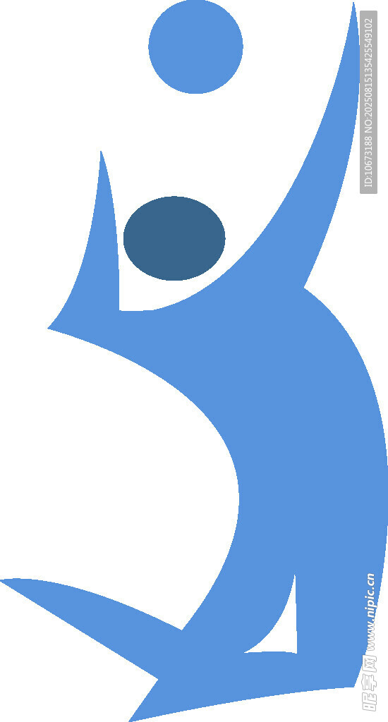 藍(lán)色動感人物圖標(biāo)