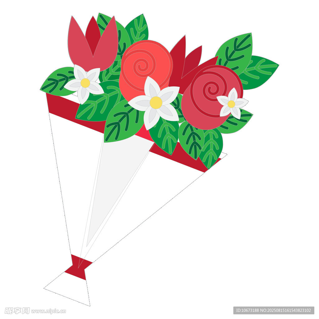 精美花束插畫