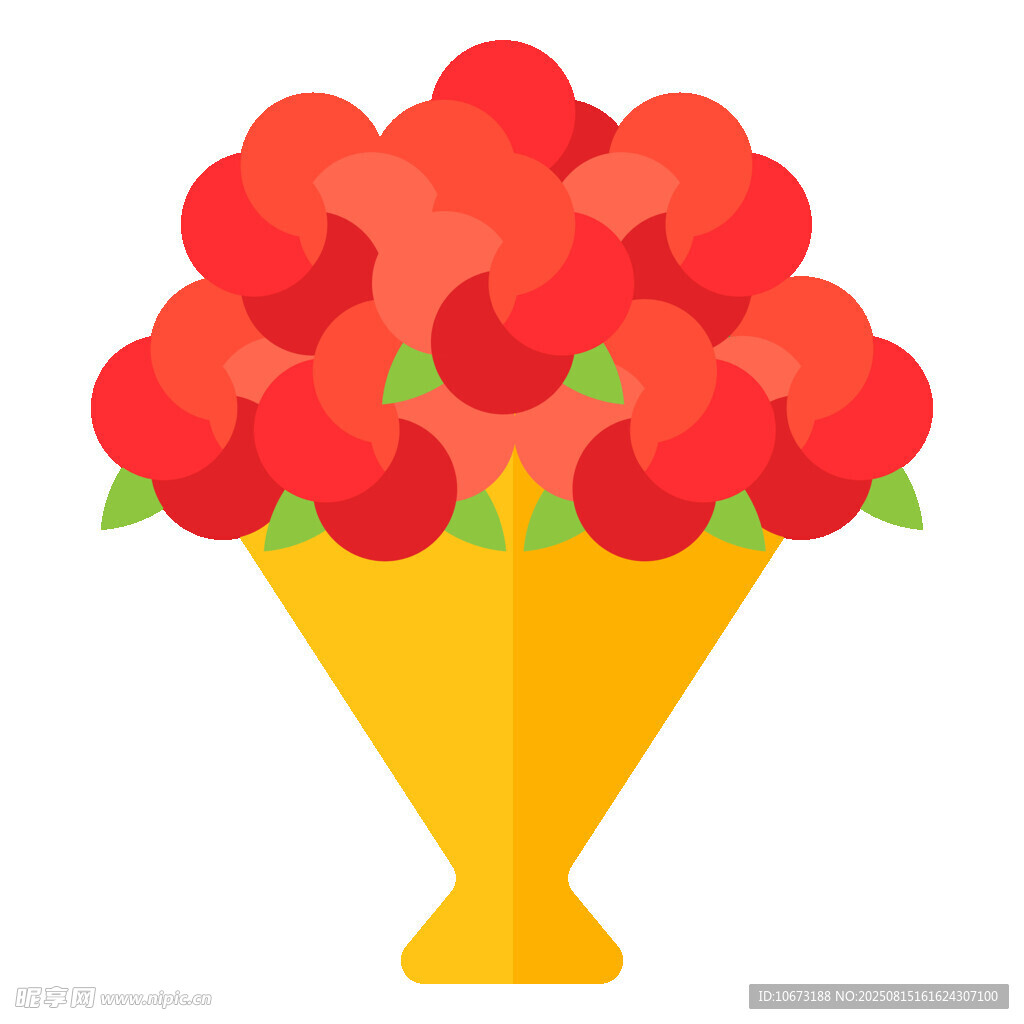 紅色花束插畫