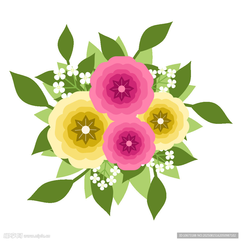 多彩花卉組合