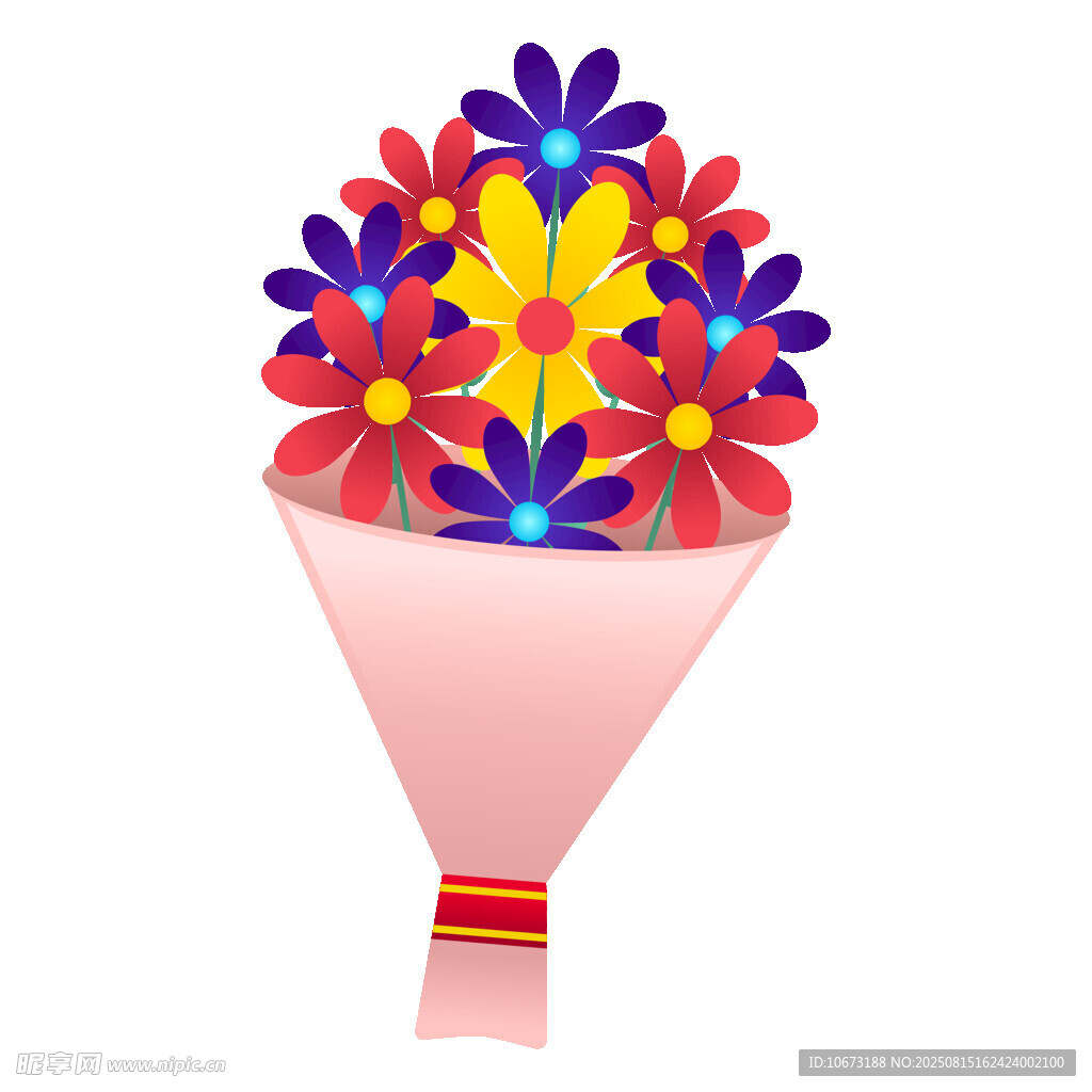 彩色花束插畫(huà)