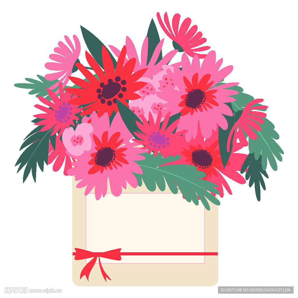 花束禮盒插畫