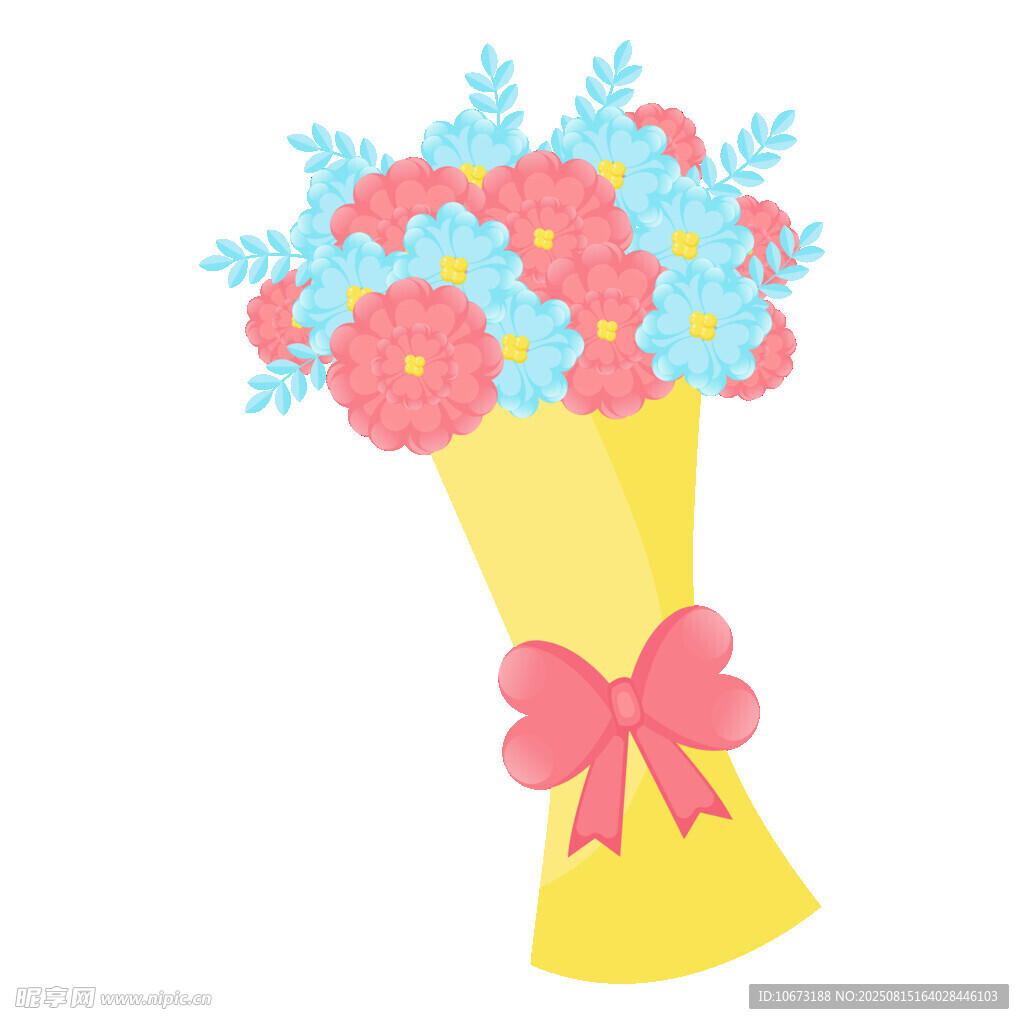 手繪多彩花束插畫(huà)
