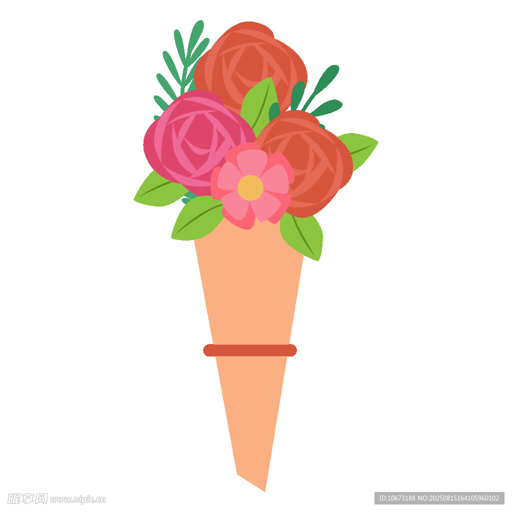 手繪花束插畫
