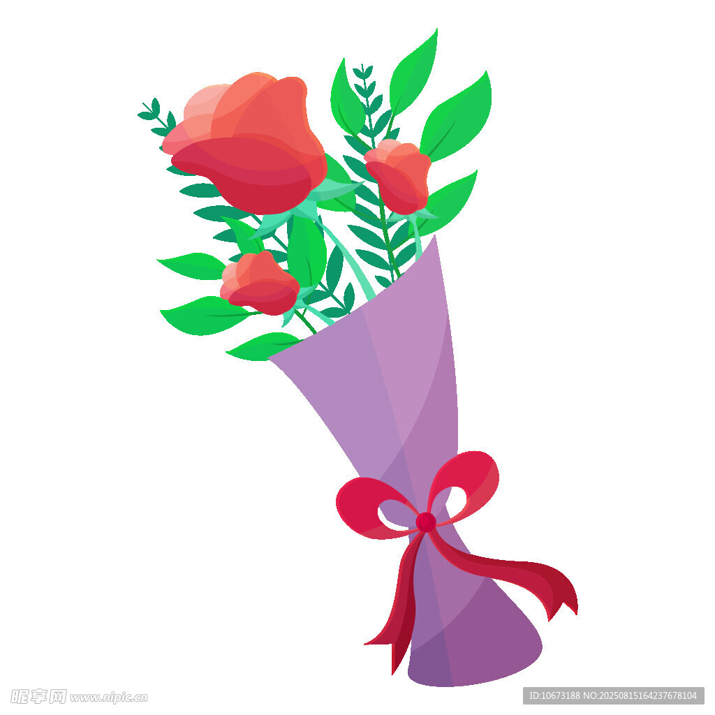 紫色花束插畫(huà)