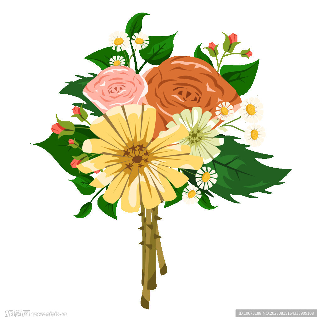 多彩鮮花花束