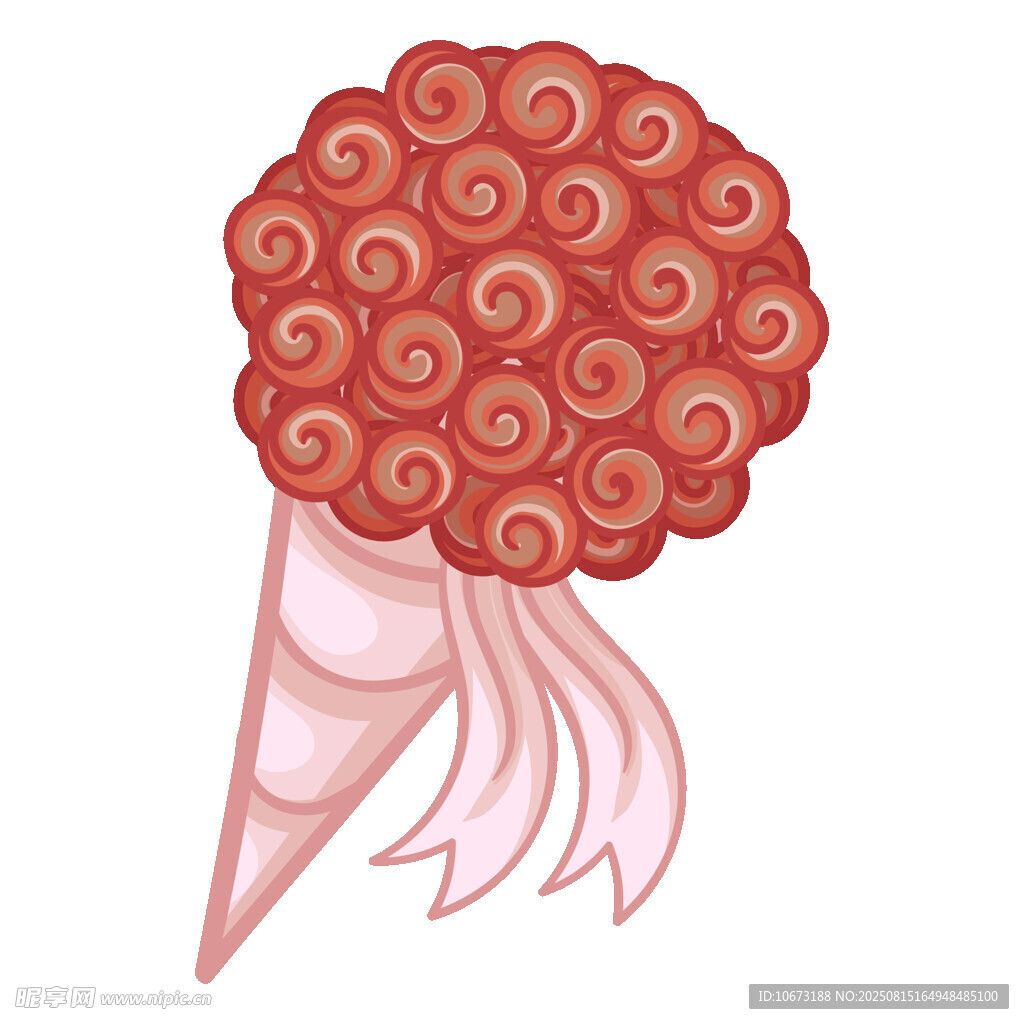 粉色漩渦花束
