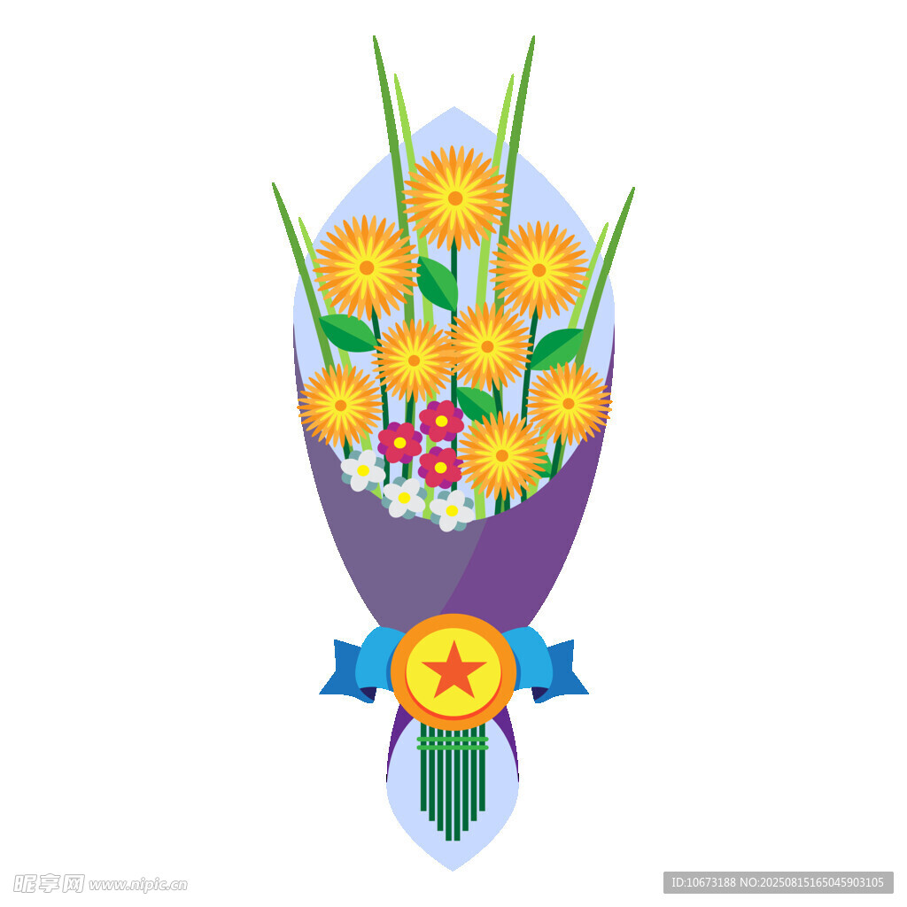 多彩鮮花花束