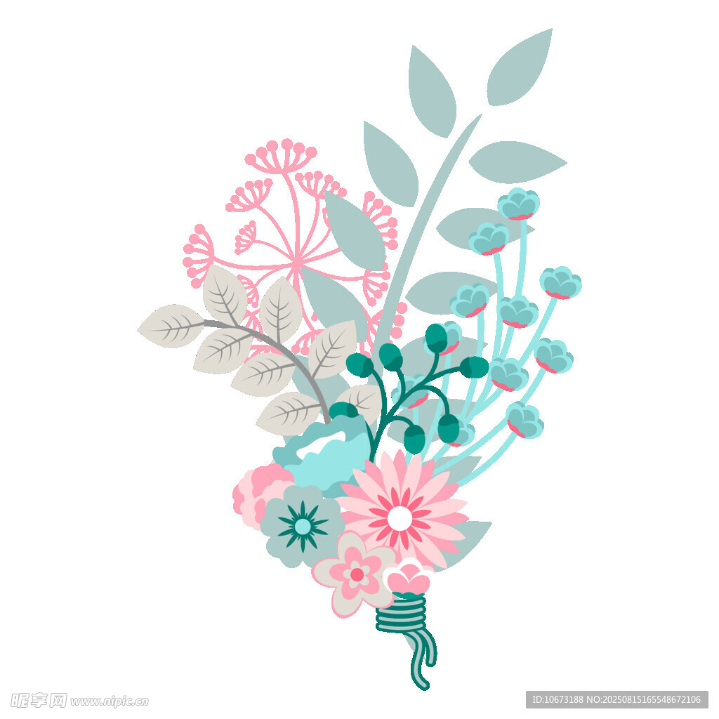 清新手繪花卉插畫