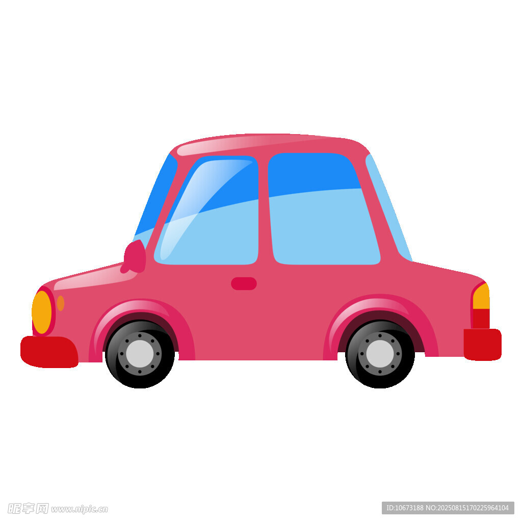 粉色卡通小汽車
