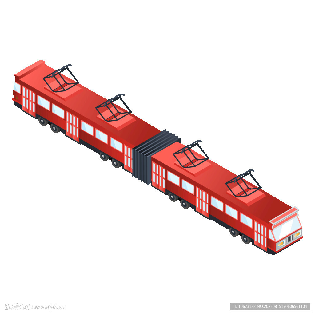 紅色立體火車模型