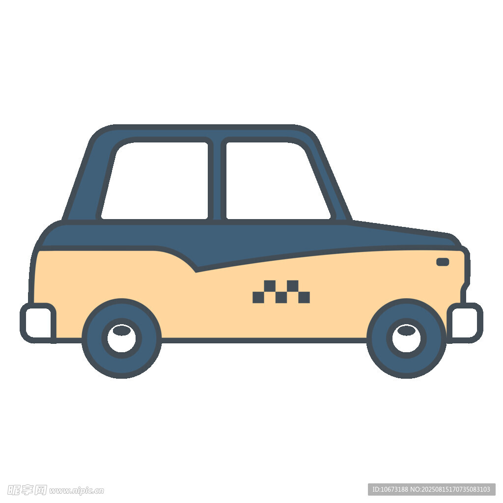 復古出租車插畫