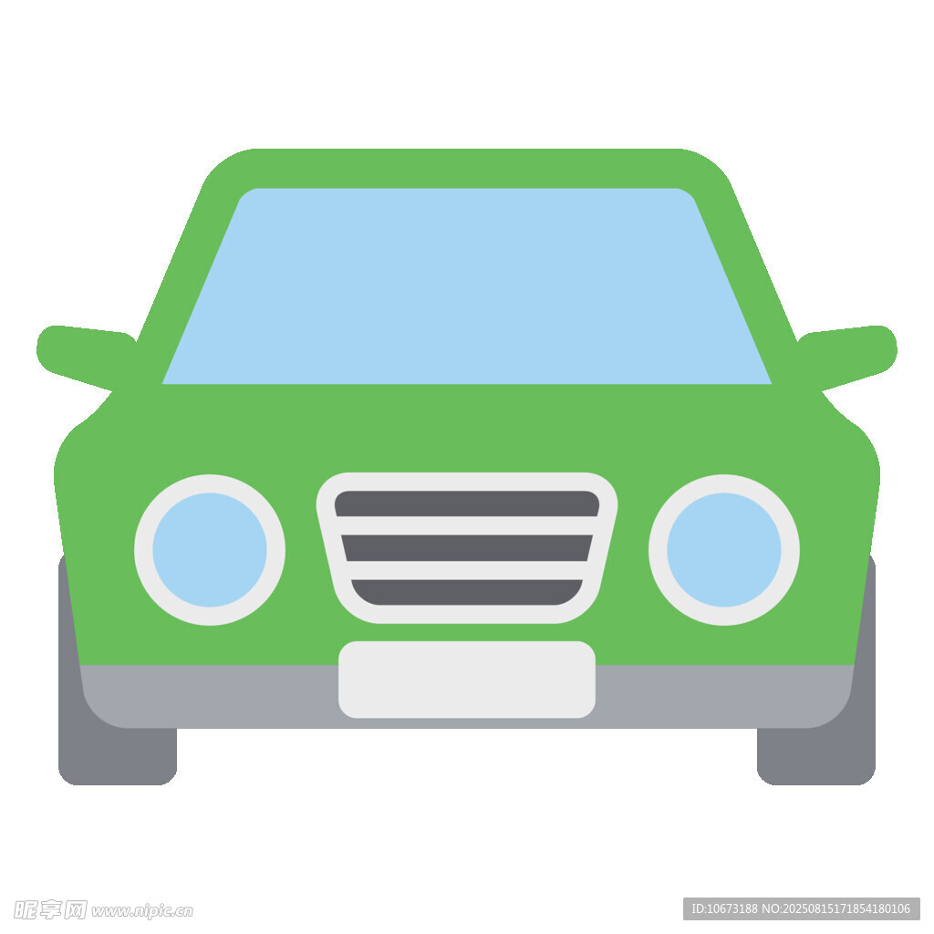 綠色卡通汽車圖標(biāo)