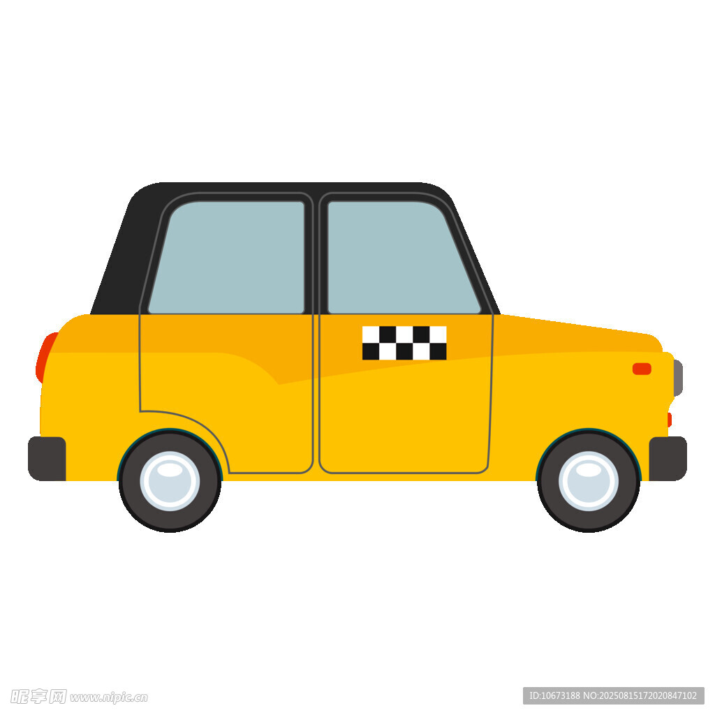 黃色出租車插畫