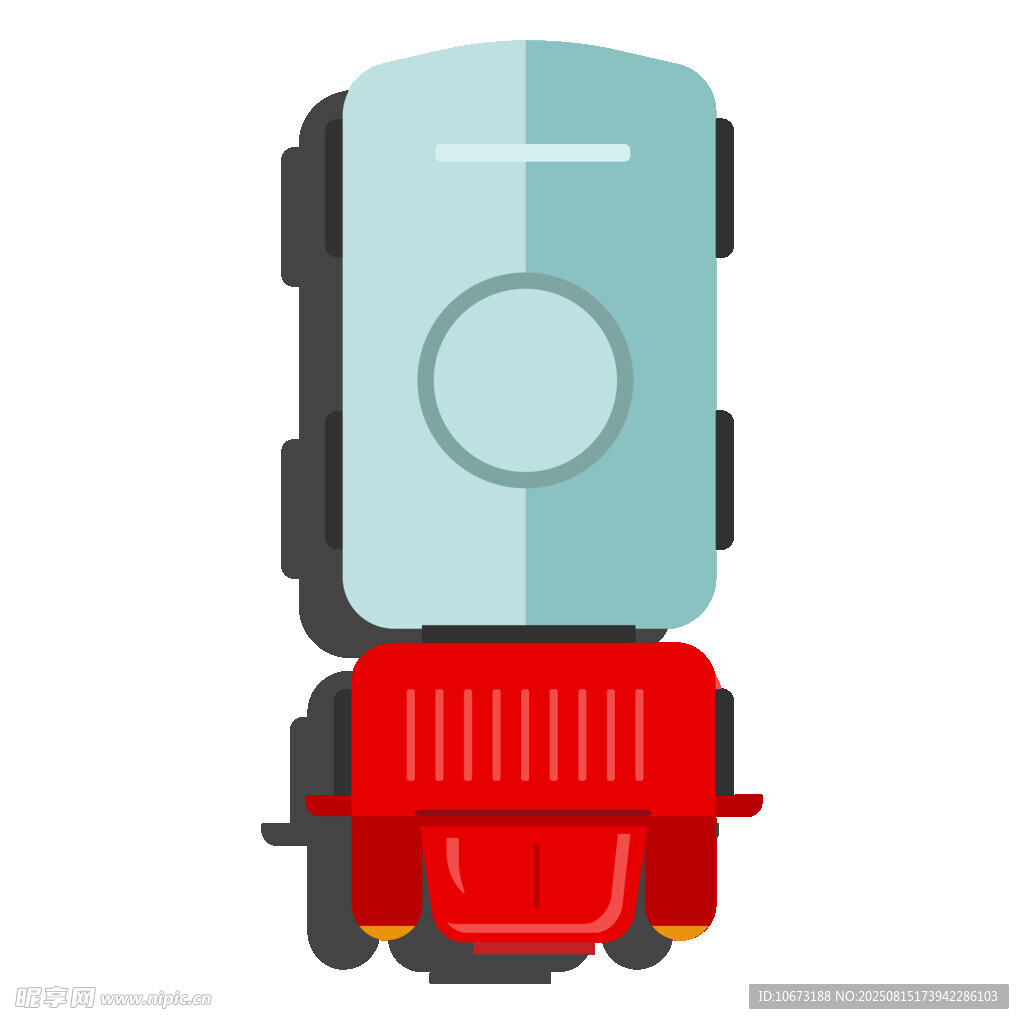 卡通風格火車頭與車廂