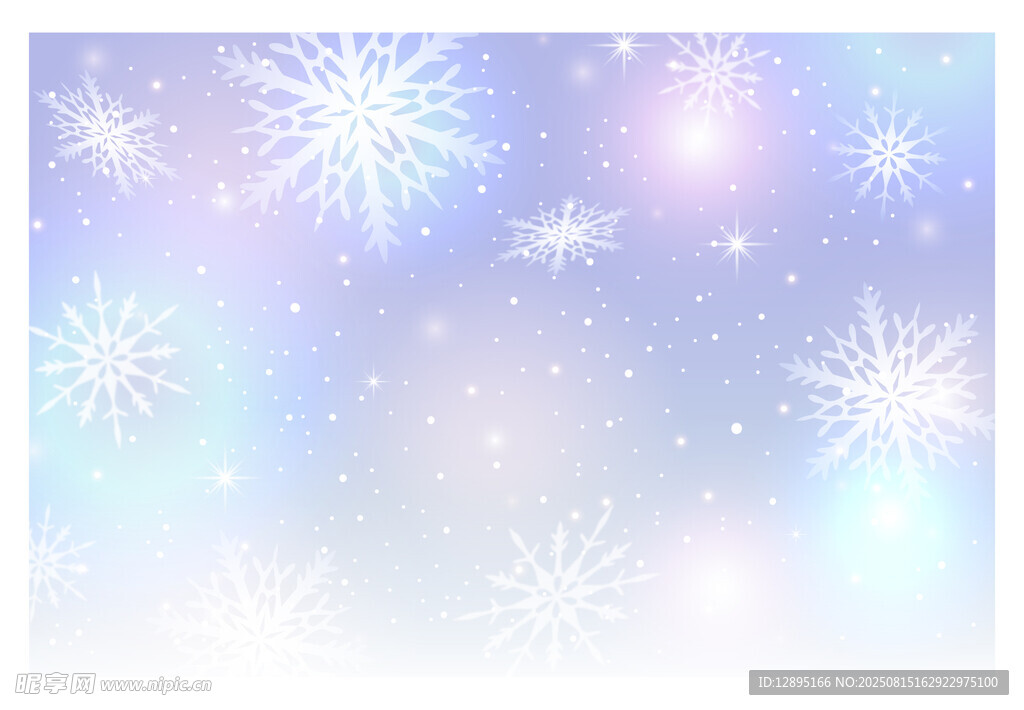 夢(mèng)幻雪花背景圖