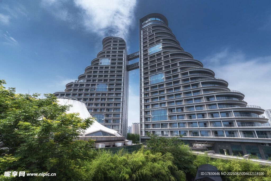 獨特雙塔建筑景觀