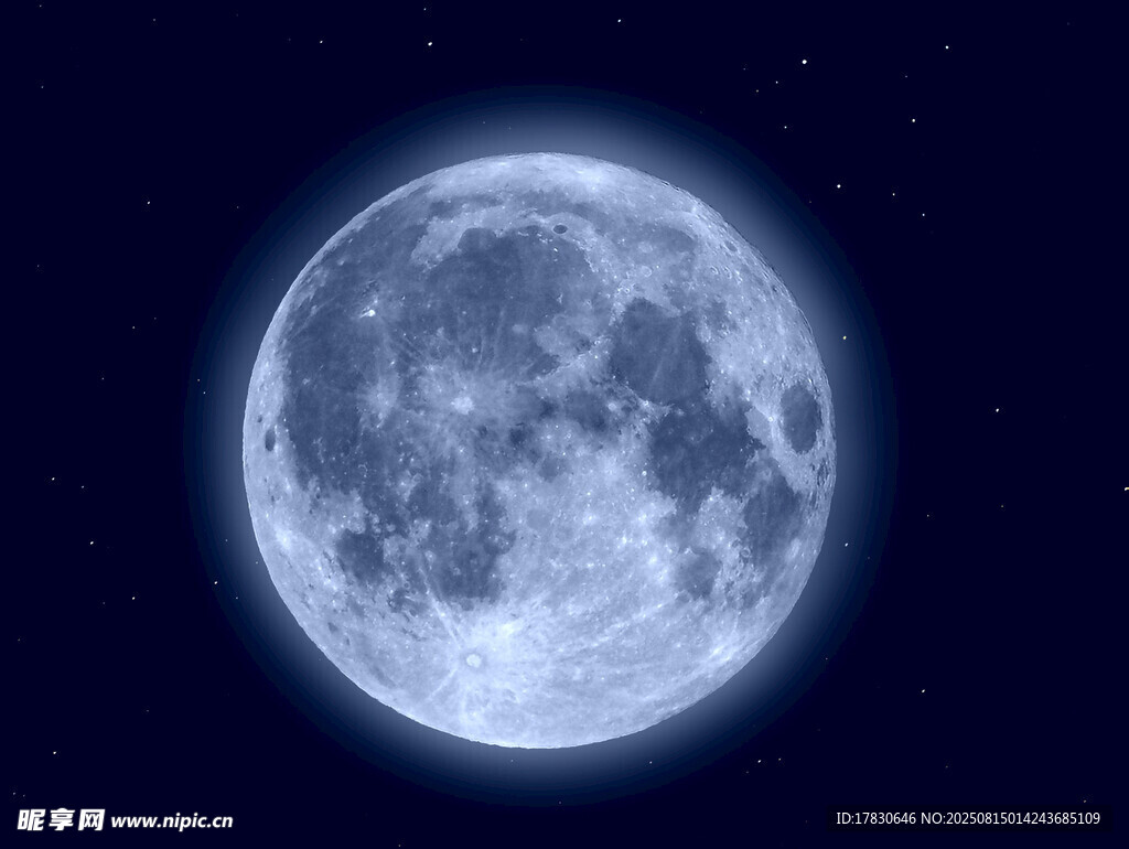 夜空中的皎潔明月
