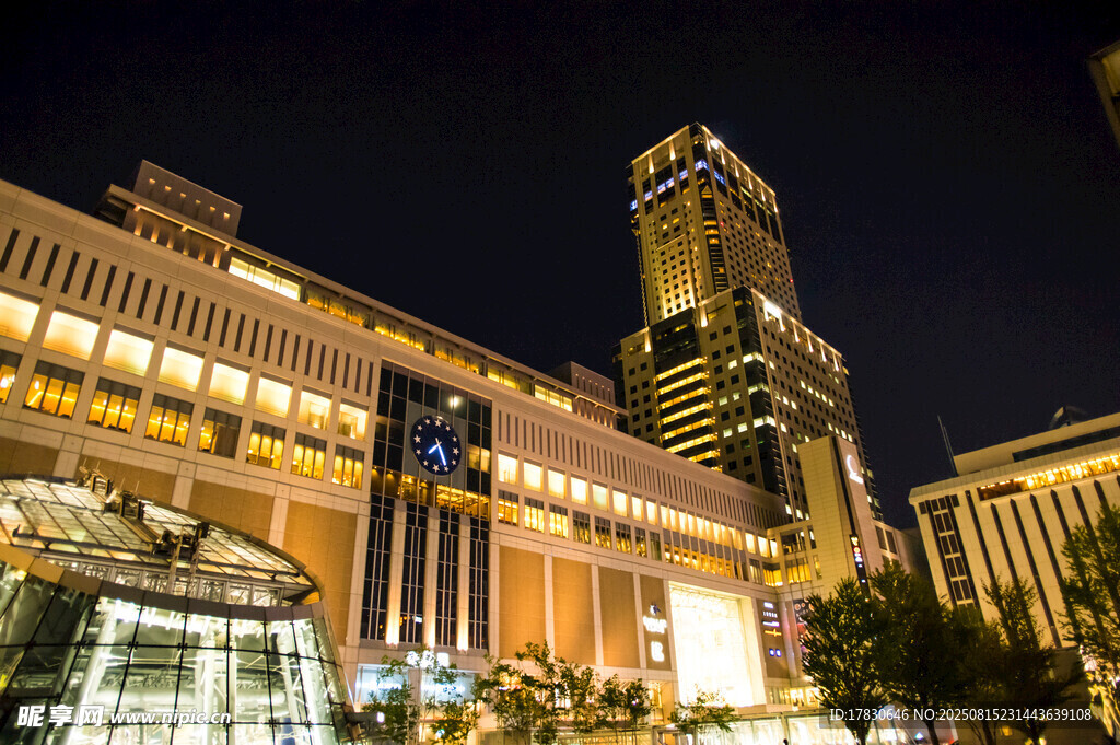 城市璀璨夜景建筑燈光秀